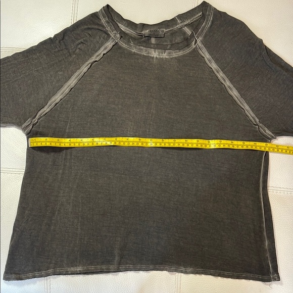 Zenana Acid Wash Black Long Sleeve T-Shirt - Picture 5 of 9